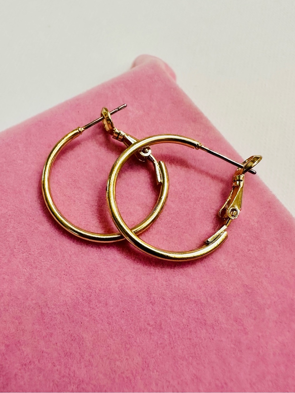 Classic Gold Tone Hoop Earrings - Picture 2 of 2